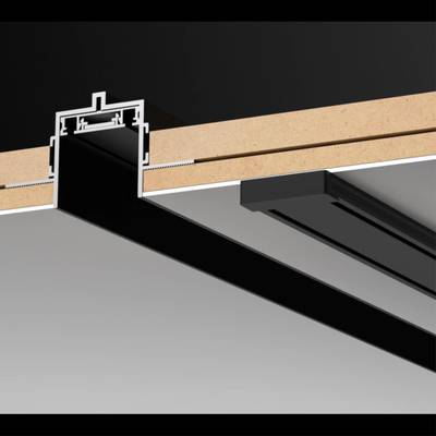 135199 SHINO NT23 178 черный Низковольтный шинопровод для встраиваемого монтажа в ГКЛ 2м IP20 48V SMAL