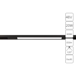 Магнитный трековый светильник Arte Lamp OPTIMA A7284PL-1BK, LED
