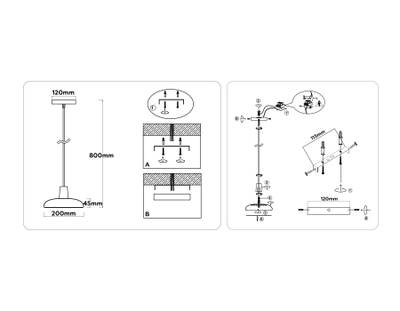 Светильник светодиодный подвесной FL4839 BK/WD черный/дерево 24W 3000-6000K D200*800 (без ПДУ)