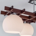 Citilux Нарита CL114141 Люстра деревянная Венге Хром