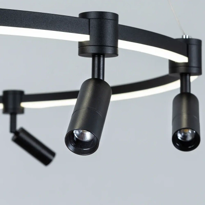 Подвесная люстра Arte Lamp RING A2186SP-1BK, 1хLED