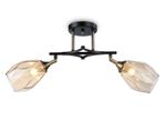 Светильник подвесной TR303032/2 SB/BK/TI  бронза/черный/янтарь E27/2 max 40W 580*145*280