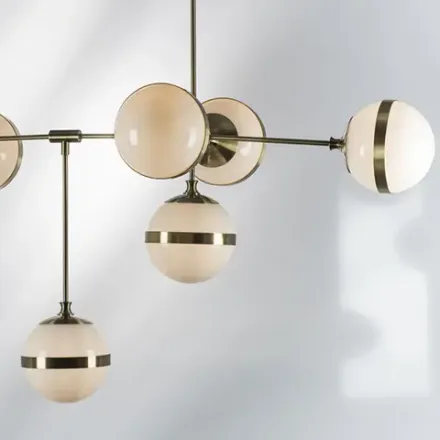 813191 Люстра GLOBO 9х40W E14 electroplating bronze/white Lightstar