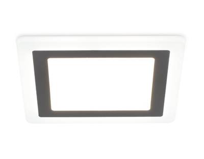 Встраиваемый cветодиодный светильник с подсветкой DCR390 3W+3W 4200K+4200K 220-240V 105*105*20 (A75*75)