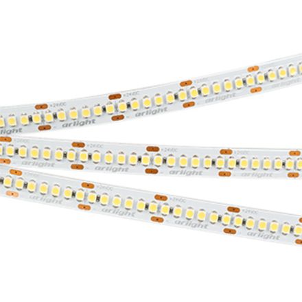 Светодиодная лента RT-A240-10mm 24V Warm3000 (19.2 W/m, IP20, 3528, 5m) (Arlight, Открытый)