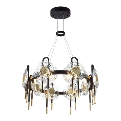 5407/92L MODERN ODL_EX25 101 черный/золото/металл/стекло Люстра LED 92W 3000K 8990Лм MAGNET