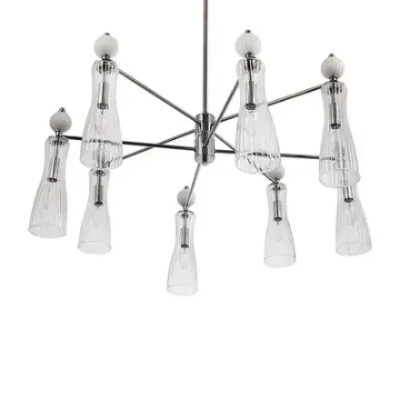 8268/8 NEOCLASSI LN26 160 хром/белый/прозрачный, металл/керамика/стекло Люстра Е14 8*40W 220V EMILY