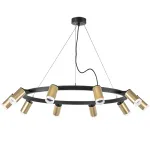 LR0204000 Люстра RULLO 10х50W GU10 ЧЕРНЫЙ/ЗОЛОТО (571020+214440-10+202430-10)