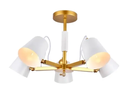 Подвесная люстра TR3101/5 WH/GD белый/золото E14 max 40W D680*370