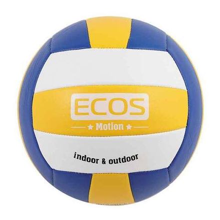 Мяч волейбольный ECOS MOTION VB103 (№5, 3-цвет., машин.сшивка, ПВХ)