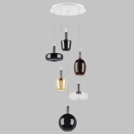 792169 Люстра DISCO 6x6W LED 1200LM 120G БЕЛЫЙ/МУЛЬТИКОЛОР 3000К