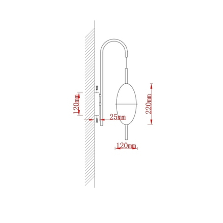 Бра Arte Lamp ANDROMEDA A2089AP-3GO, 1хLED