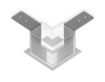 Коннектор угловой для встраиваемого шинопровода под ГКЛ 12,6мм Magnetic 220V GL1039 WH белый 80*80*47 (соединители в комплекте)