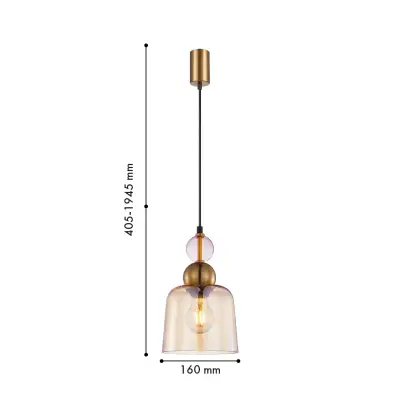 Подвес Vinglas 4341-1P, 1*E27*40W. ТМ F-Promo