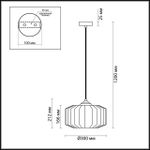 4783/1 PENDANT ODL21 487 зеленый/бронзовый Подвес E27 60W BINGA