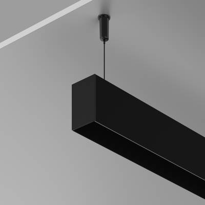 Алюминиевый профиль накладной-подвесной 35x51 (Черный, 2 м), ALM-3551-B-2M 633011