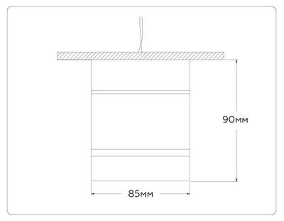 Светильник накладной поворотный TA1444 WH/FR белый/белый матовый GX53 max 12W D85*90