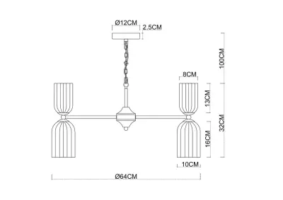 Подвесная люстра Arte Lamp CHARM A1623LM-10GO, 10хE14