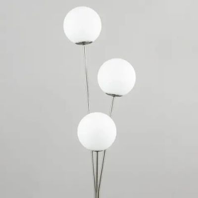 CL102934 Томми Хром Мат.+ Белый Св-к Торшер