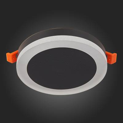 ST104.442.06 Светильник потолочный Черный LED 1*6W 4000K 468Lm Ra&gt;80 120° IP20 D110xH20 170-240V