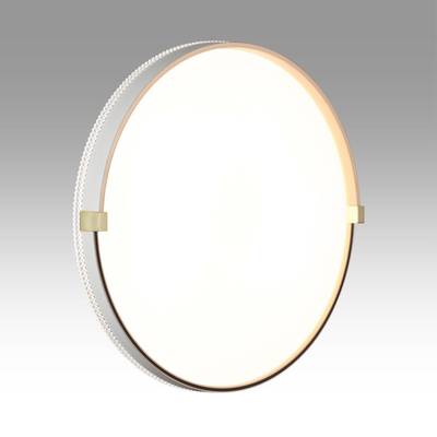 7646/DL PALE SN 138 Светильник пластик/белый/золотой LED 48Вт 4000К D390 IP43 OLIDI WHITE