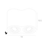Точечный накладной светильник Arte Lamp FALCON A5645PL-2BK, 2хGU10