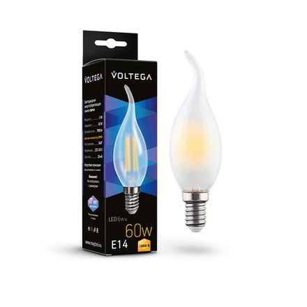 Светодиодная лампа Crystal Candle wind matt 6W 3000K E14 340°, 7210. TM Maytoni