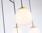 Светильник на штанге LH51001/6+3 SGD/BK/FR золотой песок/черный /белый матовый G9*9 max 28W D750*700