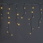 A-056AR WW/W FLASH светодиодная гирлянда "бахрома" 5x0.6м 180LED черный провод влагозащищен.