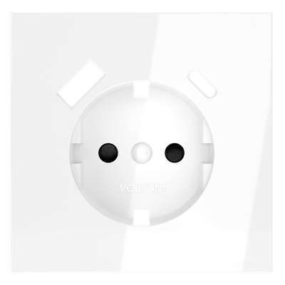 VLS001001 Накладка для розетки с заземлением и защитными шторками, с USB A+C, S70 (белый глянцевый). (ТМ Maytoni)