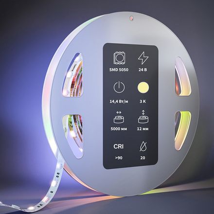Светодиодная лента Ultra 24В 5050 14,4Вт/м RGB+W 3000К 5м IP 20 201132. TM Maytoni