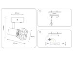 Накладной светильник с выключателем TR8626 WH/CH белый/хром E27 max 40W 115*91*150