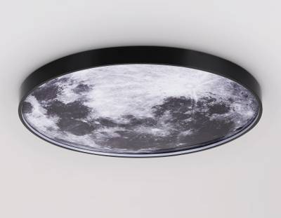 Светильник светодиодный настенно-потолочный FW11114 BK черный 38W LED 3000-6400K D600*38