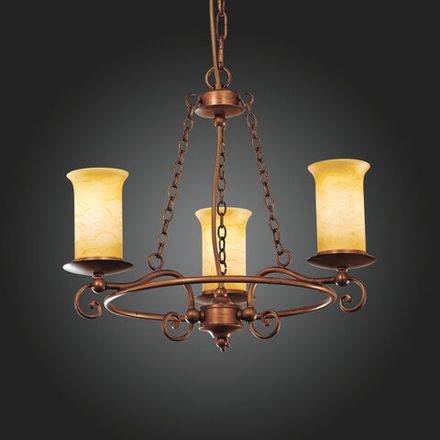 SL122.303.03 Люстра подвесная Коричневый/Янтарный E14 3*60W