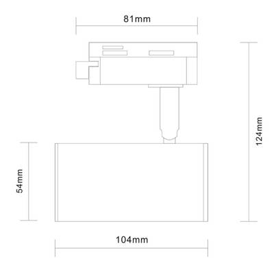 ST301.506.01 Св-к трек. Белый GU10 1*50W  IP20 L104xW54xH111 220V Без ламп