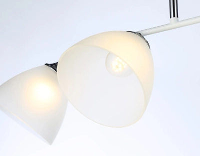 Светильник подвесной TR303003/4 WH/CH/FR белый/хром/белый матовый E27/4 max 40W 780*350*240