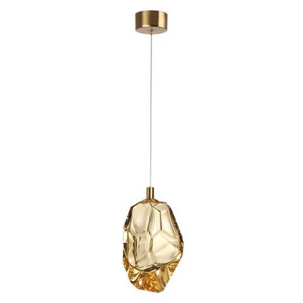 7111/4LA L-VISION ODL25 Подвесной светильник  бронзовый/янтарное стекло/металл IP20 LED 4W 300Лм 3000K 200° 220V GEMME