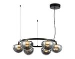 Светильник светодиодный подвесной LH12003/6 BK/GD/SM черный/золото/дымчатый 36W 3000K D760*175