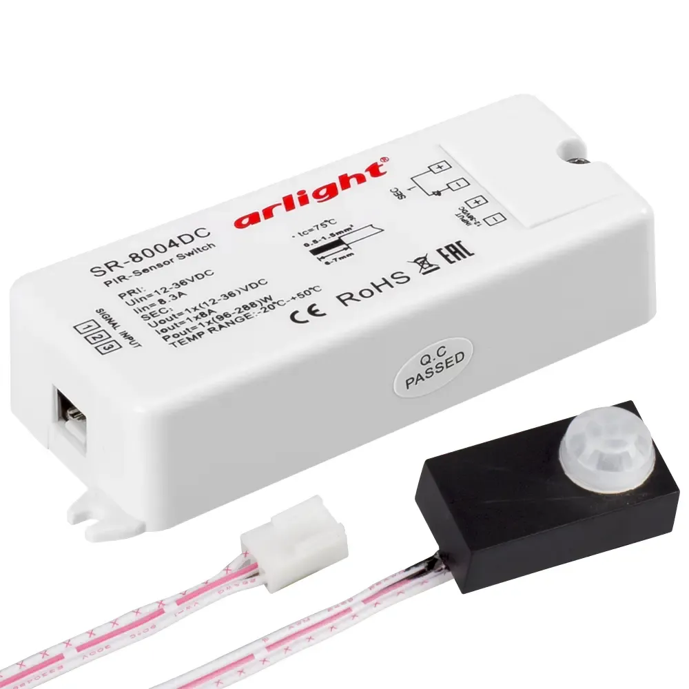Датчик SR-8004-DC black (12-36V, 96-288W, PIR-Sensor) (Arlight, -) Датчик SR-8004-DC black (12-36V, 96-288W, PIR-Sensor) (Arlight, -)