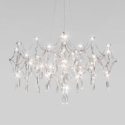 Подвесной светодиодный светильник с фигурным хрусталем 443/1