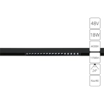 Магнитный трековый светильник Arte Lamp LINEA A4665PL-1BK, 1хLED