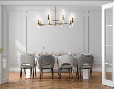 Светильник на штанге LH55202/8 BS/CL латунь/прозрачный E14*8 max 40W D800*520