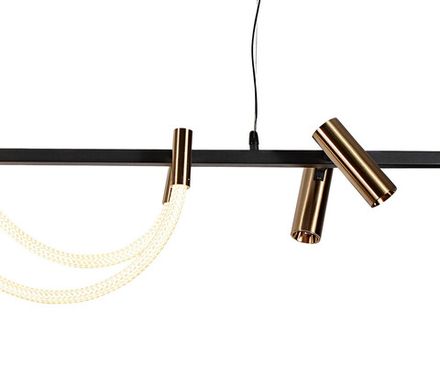 08039K-140A,19(20) Подвес Кайли черный/бронза L140 h150 Led 88W+Led 2*3W (3000K)