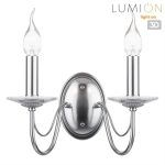 8034/2W CLASSI LN26 металл/стекло, хром/прозрачный Бра E14 2*40W 220V INCANTO