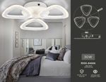 Светильник потолочный светодиодный с пультом FA4508/3 WH белый 30W 4200K/3000K/6400K D420*75 (ПДУ ИК)