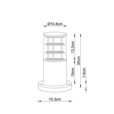 Ландшафтный светильник Arte Lamp TOKYO A5315FN-1BK, 1хE27
