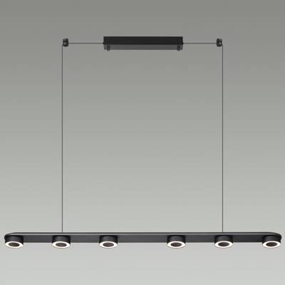 6631/64L HIGHTECH ODL24 155 металл/черный/акрил Подвесной линейный светильник IP20 LED 64W 1667Лм 3000K 220V с раздельным вкл. Верх/низ TURMAN