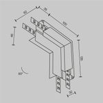 Коннектор угловой внутренний Exility встраиваемый под ГКЛ 12,5 мм, белый, TRA034ICL-42.12W. TM Maytoni