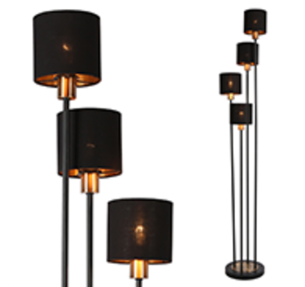 Напольный светильник Escada 1109/4 E14*40W Black/Gold