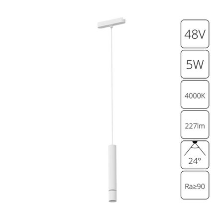 Магнитный трековый светильник Arte Lamp RAPID A6159PL-1WH, 1хLED
